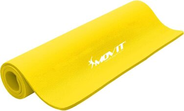 Гімнастичний килимок для фітнесу та йоги MOVIT, гіпоалергенний, жовтий (183x60x1.0 см)