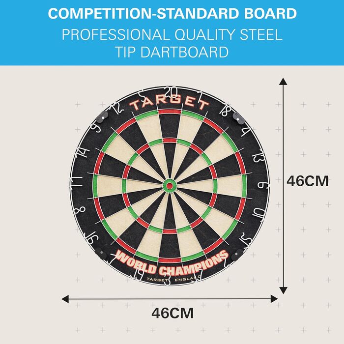 Професійна дротяна дартс-дошка Target Darts World Champions, турнірний розмір, для змагань