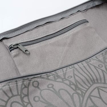 Сумка для йоги Yogistar Yogibag Basic із бавовни, 65 см, Лотос Мандала, графітова, арт-колекція, на блискавці