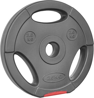 POWER-XTREME Диски для штанги 30/31 мм, пластик, пісок-бетон, з ручками, вибір ваги 1,25-15 кг