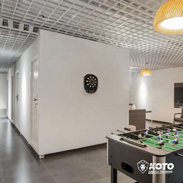 KOTO Електронна м'яка дартс-дошка 42,5×2,5×52 см, 6 дротиків, 30 запасних наконечників, 36 ігор, 580 варіантів, декор для приміщення