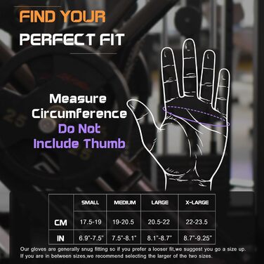 Фитнес рукавички Sunnex – рукавички для тренувань/фінгерлоу/нековзні та дихаючі – з покращеним захопленням для важкої атлетики, силових тренувань, кросфіту, їзди на велосипеді, каякінгу та греблі – для жінок та чоловіків (S, JS-PURPLE)