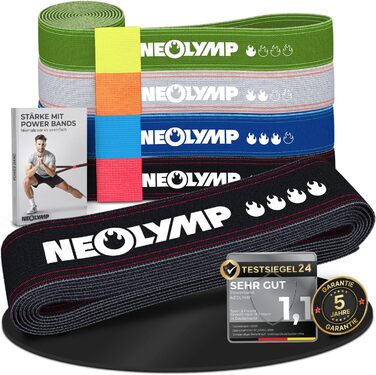 Стрічка для гімнастики Neolymp: екологічна, міцна, для різноманітного тренування – стрічки опору з регулюванням, фітнес-стрічки, Powerband