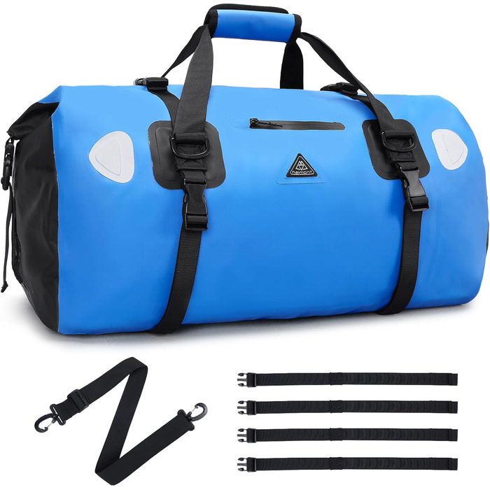 Водонепроникний рюкзак Dry Bag 50L | Сумка-мішок для подорожей, кемпінгу, SUP, каякінгу, блакитний