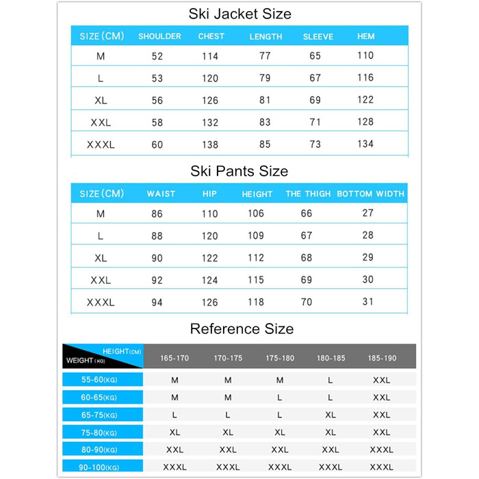 Чоловічий зимовий комбінезон для сноубордингу та катання на лижах. Водонепроникний, вітронепроникний, ізольований. Розмір M, колір блакитний