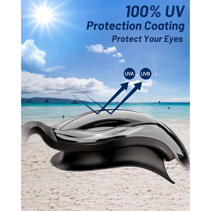 Шолом для плавання Zerhunt: чоловічий, жіночий, дитячий. Антизапітніння, захист від УФ. Для занять водним спортом. Подарунок для чоловіків, жінок, дівчаток та хлопчиків 10+