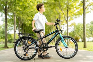 Дитячий гірський велосипед Licorne Bike Carter Premium 20 дюймів, 6-швидкісна Shimano, для хлопчиків та дівчаток