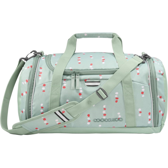 Спортивна сумка coocazoo Dancing Dots, чорна з червоним, 20 л, від 3 класу, основне відділення, відсік для вологих речей, бічна кишеня, світловідбивачі