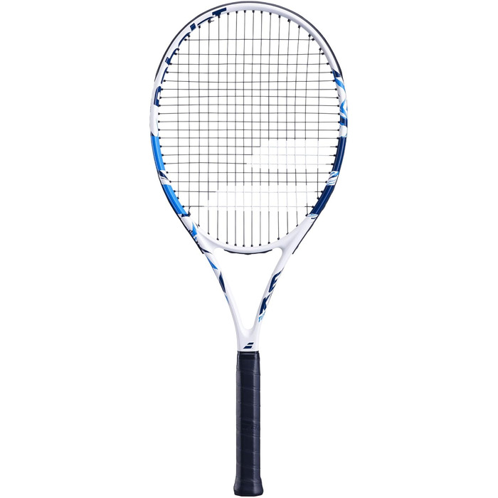 Тенісна ракетка Babolat Evoke Team 270 г, біло-синя, розмір ручки 1, струнована
