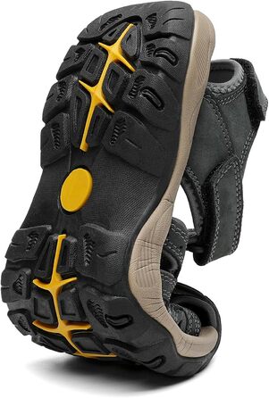 Чоловічі сандалі FLARUT для туризму та відпочинку, шкіряні, сірі (42 EU)