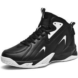 Чоловічі баскетбольні кросівки для занять спортом, дитячі кросівки, кросівки для залу та вулиці, бігові кросівки (47 EU, Чорний) 47 EU Чорний