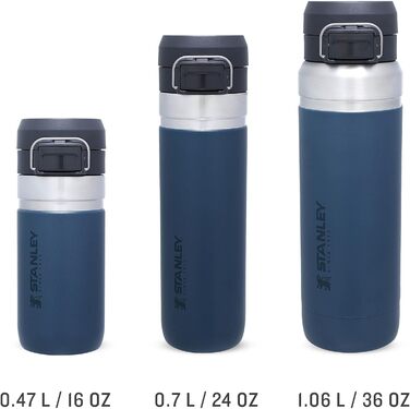 Термобутилка Stanley Quick Flip з нержавіючої сталі, 7+ годин холоду, BPA-free, герметична, для води, з кришкою-дозатором, придатна для миття в посудомийній машині