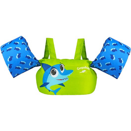 Надувні рукавики для плавання Gogokids Green Shark для дітей 2-6 років (15-30 кг)