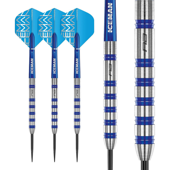 Професійний набір дротиків RED DRAGON Gerwyn Price Iceman Challenger з вольфраму з оперенням і стрижнями