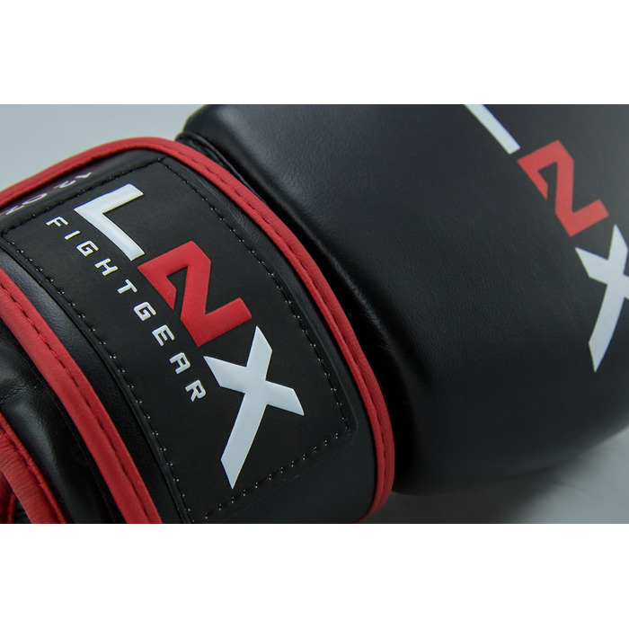 Боксерські рукавички LNX Pro Fight Evo 10 oz, чорні/червоні, для боксу та кікбоксингу