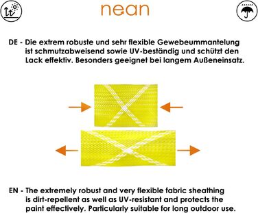 Замки для велосипеда Nean: надійний захист з цифровим кодом та міцною обмоткою, 6x6x900 мм (жовтий)