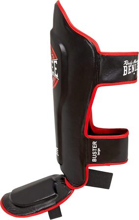 Захисні щитки для гомілки BENLEE Buster L-XL, штучна шкіра, чорні (1 пара)