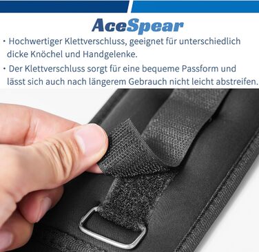 Обважнювачі AceSpear для ніг і рук, 2 x 0,5 кг, універсальні, для жінок і чоловіків, для фітнесу, бігу, тренувань