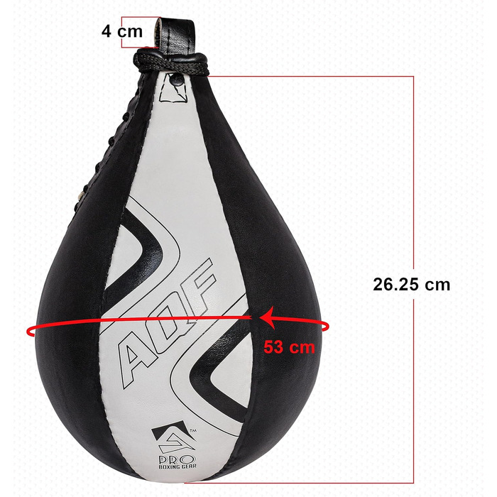 Набір для боксу AQF: боксерський мішок, перчатки, захист, чорний та білий, Pro