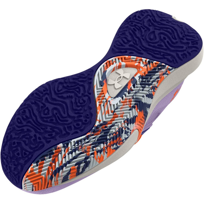 Кросівки баскетбольні Under Armour Ua Lockdown 6 для дітей, білі, кольори: фіолетовий, синій, помаранчевий