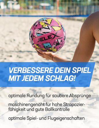 JELEX Волейбольний м'яч для пляжного волейболу, розмір 5, для гри в приміщенні та на вулиці, підходить для початківців, професіоналів, підлітків та дорослих, тренувальний м'яч, зелений