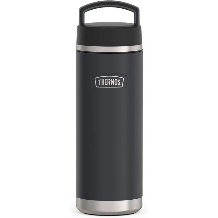 Термос-бутилка THERMOS ICON 710 мл, нержавіюча сталь, ізольована, темно-сіра, зберігає тепло 18 годин, холод 24 години, герметична, BPA-free, підходить для миття в посудомийній машині