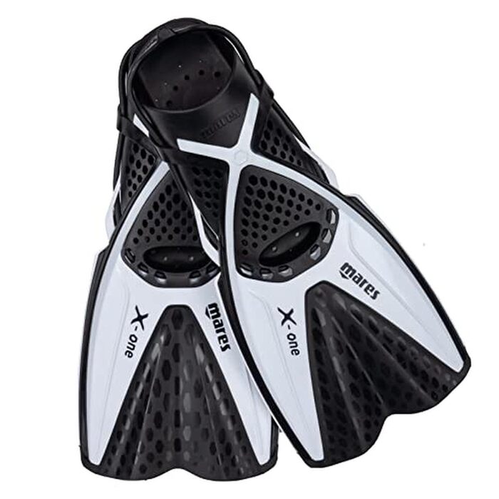 Ласти Mares X-One Junior для снорклінгу дитячі, білі, розмір S - відкрита п'ята, без застібок