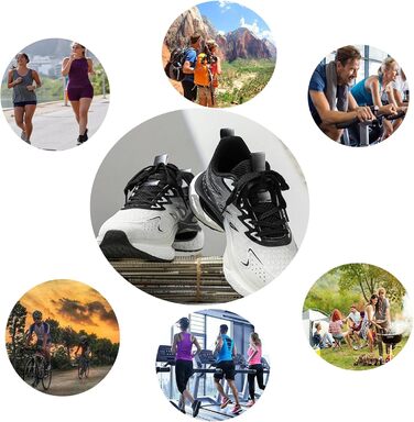 Спортивне взуття для жінок та чоловіків: кросівки для бігу, фітнесу, прогулянок та повсякденного носіння. Розміри 35-45 EU (44 EU, чорний, білий, сірий)