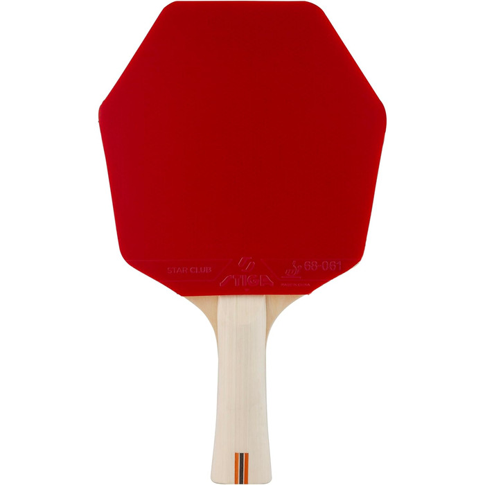 Стіга Клуб Сайбершейп - пінг-понгова ракетка для початківців, 5-шарове дерево, накладка Star Club, велика зона удару, найкраще технічне навчання з самого початку