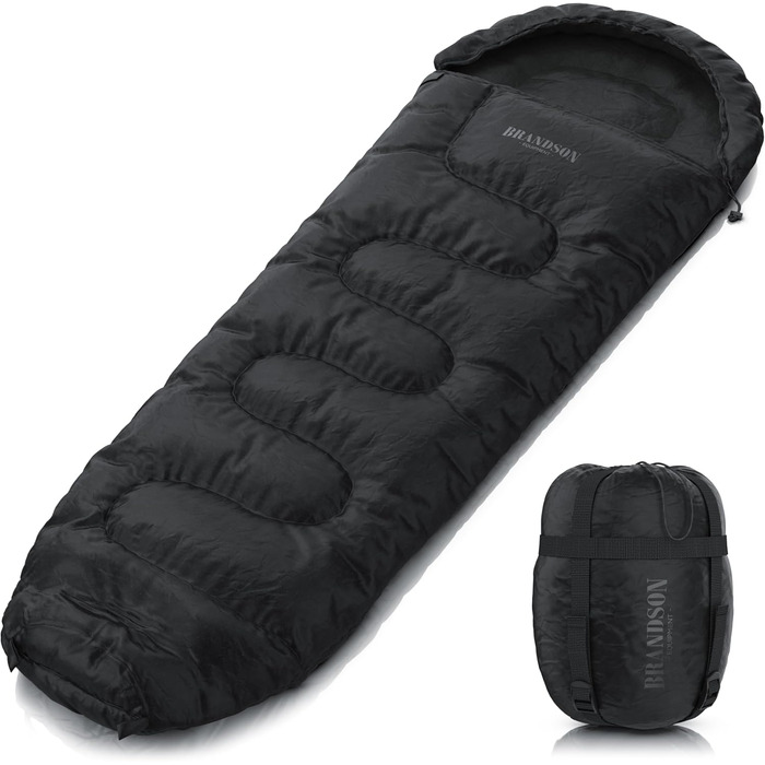 Сплячий мішок Brandson Outdoor Extreme -18°C для дорослих та дітей, водонепроникний, дихаючий, для кемпінгу та подорожей