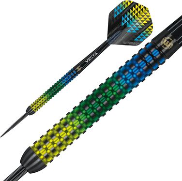 Дротики WINMAU Firestorm Profi вольфрамові Steeltip 28г з оперенням і шафтами