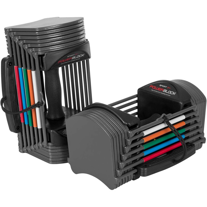 POWERBLOCK Sport 24 кг - чорні гантелі для занять спортом