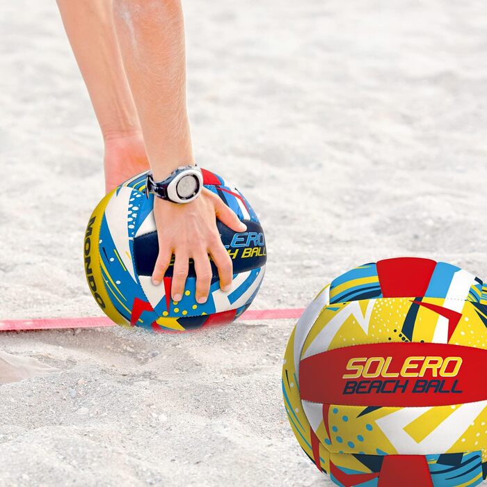 М'яч для волейболу Mondo Toys Solero, розмір 5, з ПВХ, Soft Touch, для пляжного волейболу