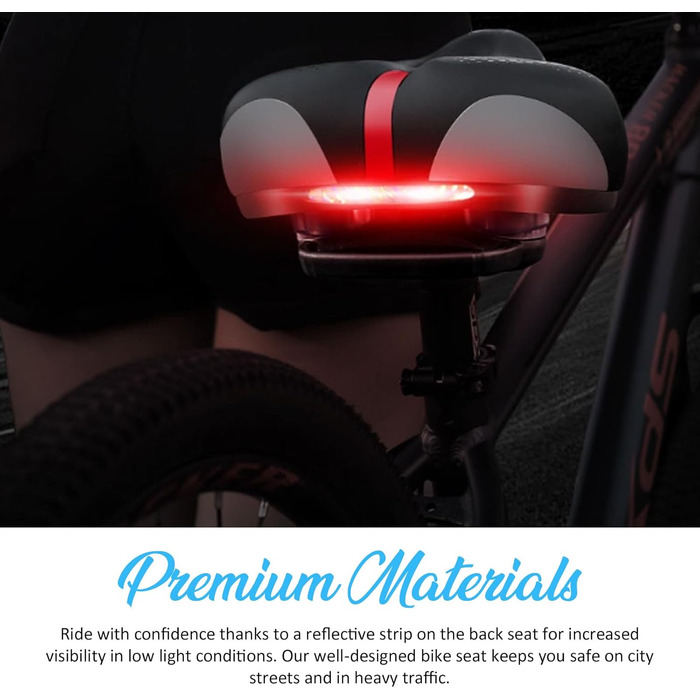 Комфортне велосипедне сідло BWBIKE з широким сидінням, амортизуючою піною Memory Foam та водонепроникним шкіряним покриттям (Рожевий)