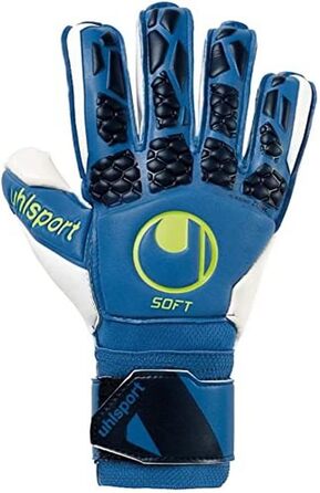Воротарські рукавички Uhlsport Hyperact Soft Flex Frame для чоловіків, нічний синій/білий/флуо-жовтий
