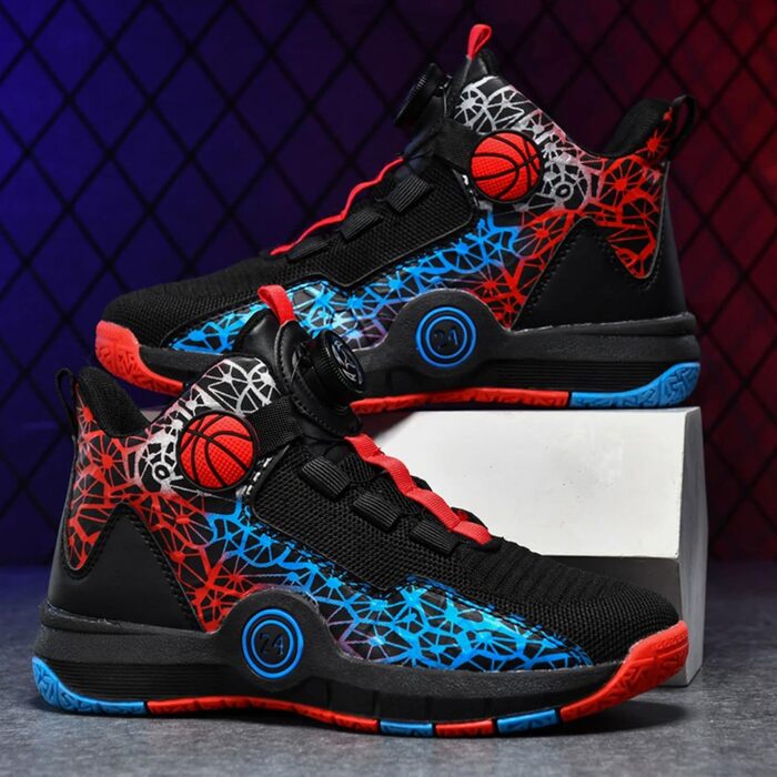 Баскетбольні кросівки Anti Rutsch High Top: легкі, дихаючі, зелені (40 EU, вузька ширина, чорний/синій)