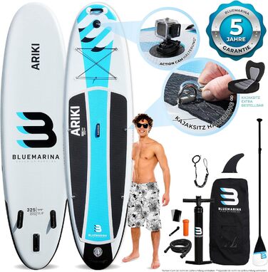 Надувна SUP-дошка Bluemarina Ariki 325x86x15 см, до 140 кг, комплект для сапбордингу, гарантія 5 років