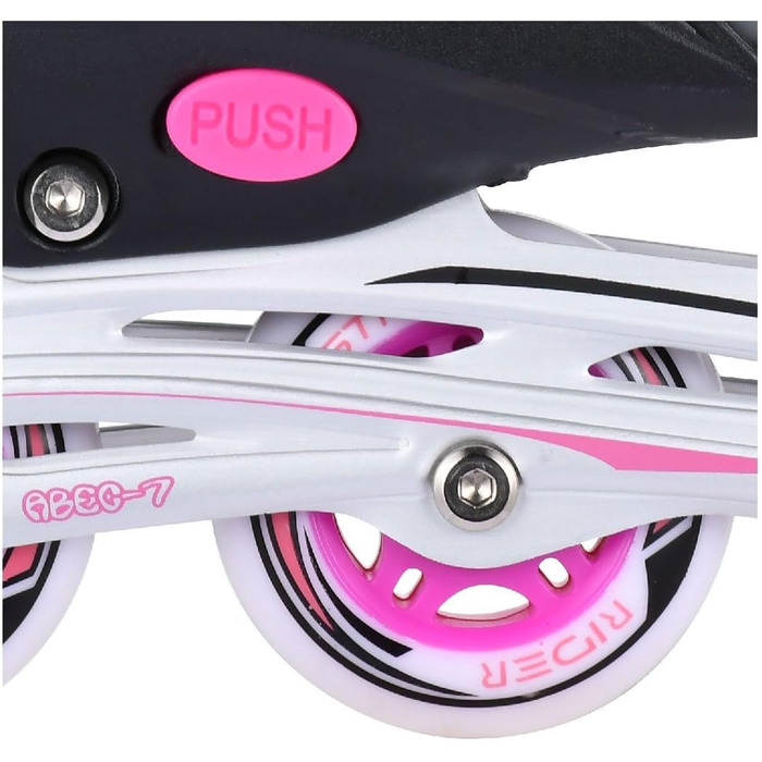 Дитячі ролики Street Rider Inlineskates, регульовані, рожево-сірий колір, розмір 33-36, Alurahmen, ABEC 7