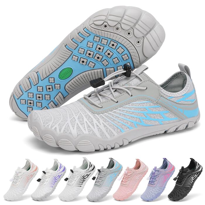 Жіночі шльопанці Sagaro для плавання та відпочинку, дихаючі, швидко сохнуть, широка передня частина, розмір 35-43 (EU 35, сірий)