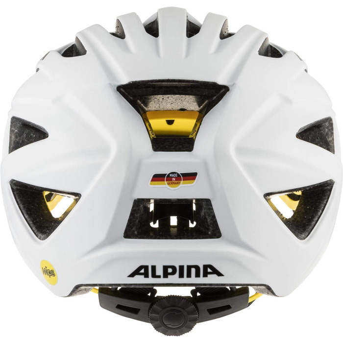 Велошолом ALPINA Delft MIPS для дорослих, білий матовий, 55-59 см, з антимоскітною сіткою, легкий, безпечний, регульований