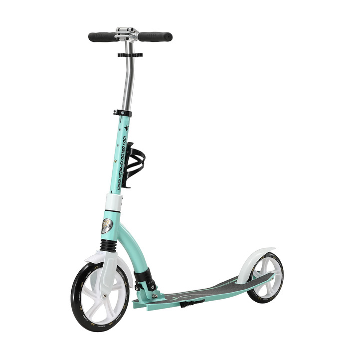 Самокат дитячий та дорослий STAR SCOOTER алюмінієвий, колеса 230мм, м'ятний колір