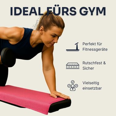 Рушник для фітнесу YUMUVE 125x50 см – спортивний рушник з покриттям для обладнання – нековзний & швидковисихаючий – мікрофібра рифленої текстури – ідеальний для спортзалу, тренажерного залу, йоги, тренувань – 5 кольорів (рожевий)