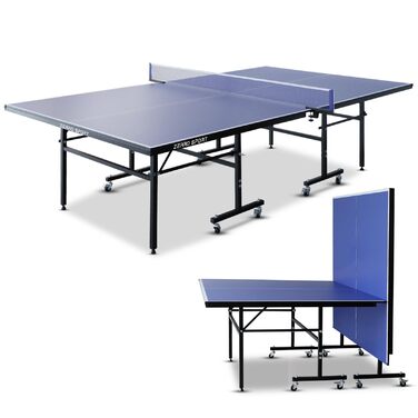 Стіл для пінг-понгу ZERRO складний, 15 мм MDF, 274x152.5x76 см, стандартний розмір, з сіткою, синій