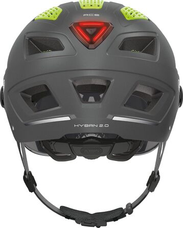 Велошолом ABUS Hyban 2.0 ACE з візором, світлом і ABS-оболонкою для чоловіків і жінок