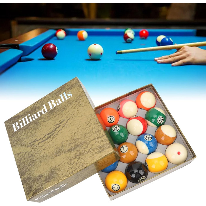 Набір куль для більярду, 16 штук, 5,72 см, кульки для більярдного столу, набір для тренувань
