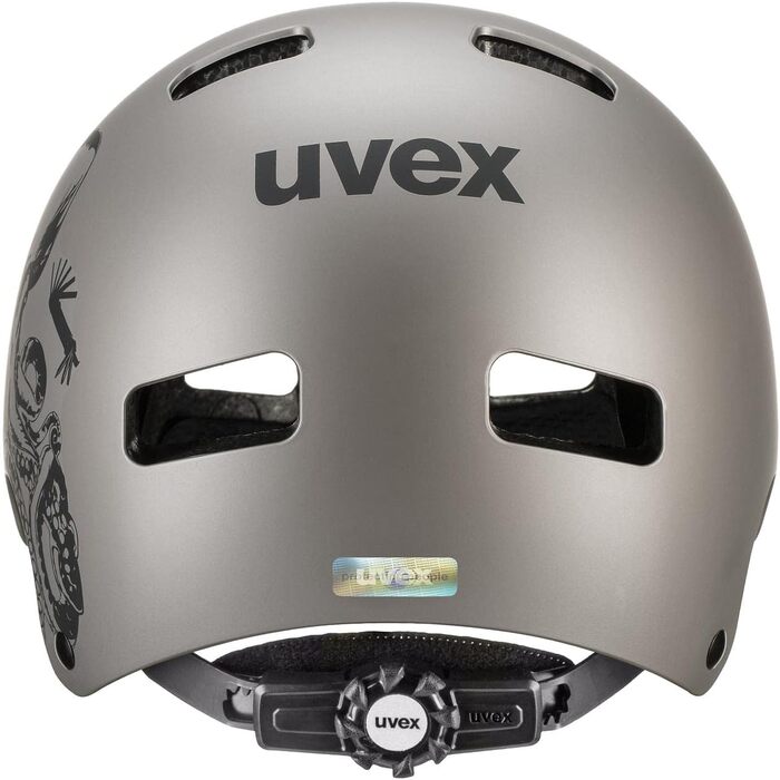Дитячий велосипедний шолом uvex kid 3 cc, чорний матовий, регулювання розміру, вентиляція, 51-55 см