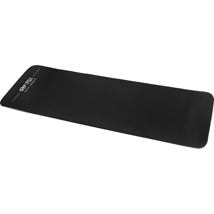 Фітнес-мат для йоги Gymtek 180x61 см, NBR 1,5 см, чорний, з ременями для перенесення, для пілатесу, аеробіки та гімнастики