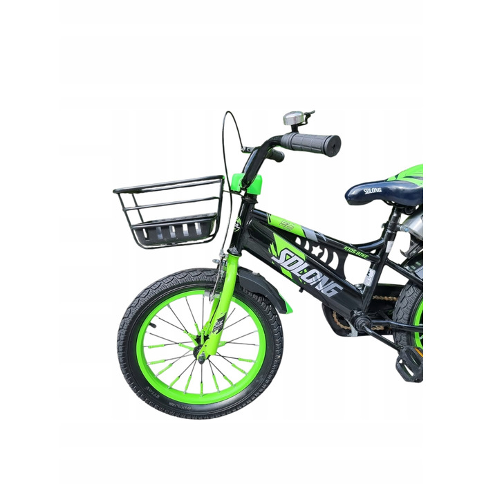 Дитячий велосипед 16 дюймів для хлопчика з кошиком, Зелений