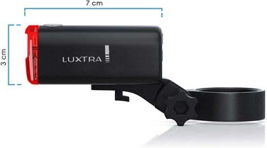 Велосипедні ліхтарі LUXTRA: комплект з батарейками, 40 Lux, сумісний зі StVZO, передній та задній ліхтарі