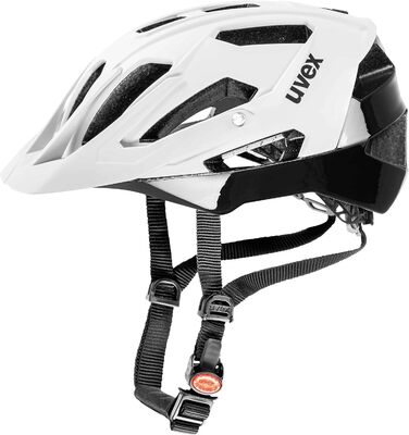 Велошолом Uvex Quatro для MTB, жінок і чоловіків, регульований розмір 52-57 см, біло-чорний матовий